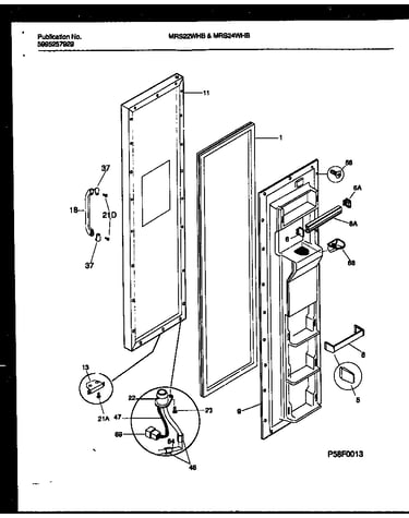 Freezer door parts