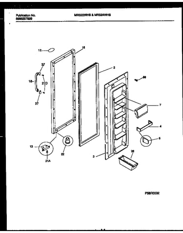 Refrigerator door parts