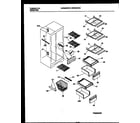 Universal/Multiflex (Frigidaire) MRS24WHBW0 shelves and supports diagram