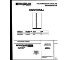 Universal/Multiflex (Frigidaire) MRS26WRBD0 front cover diagram