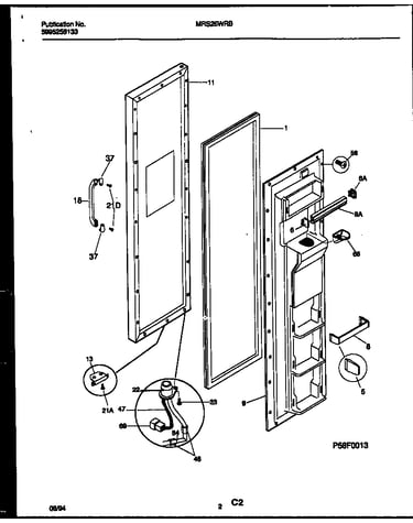 Freezer door parts