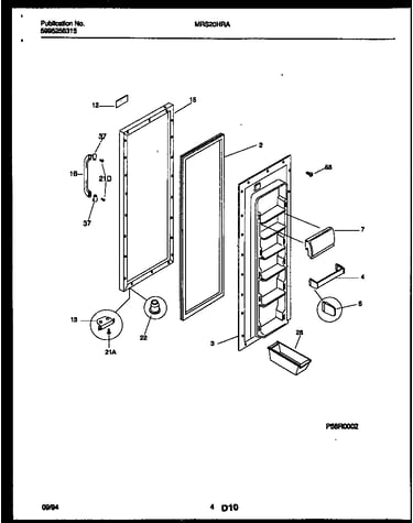 Refrigerator door parts