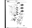 Universal/Multiflex (Frigidaire) MRS20HRAW3 shelves and supports diagram