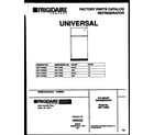 Universal/Multiflex (Frigidaire) MRT17NRBY0 cover diagram