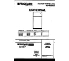Universal/Multiflex (Frigidaire) MRT19PNBZ1 cover diagram