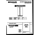 Frigidaire FRS19BRBW0 front cover diagram