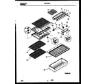 Universal/Multiflex (Frigidaire) MRT15CNBY2 shelves and supports diagram