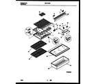 Universal/Multiflex (Frigidaire) MRT15CNBD1 shelves and supports diagram