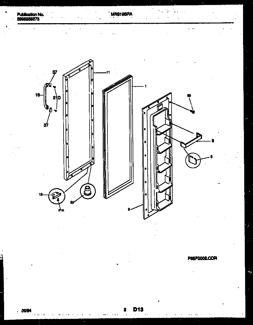 Freezer door parts