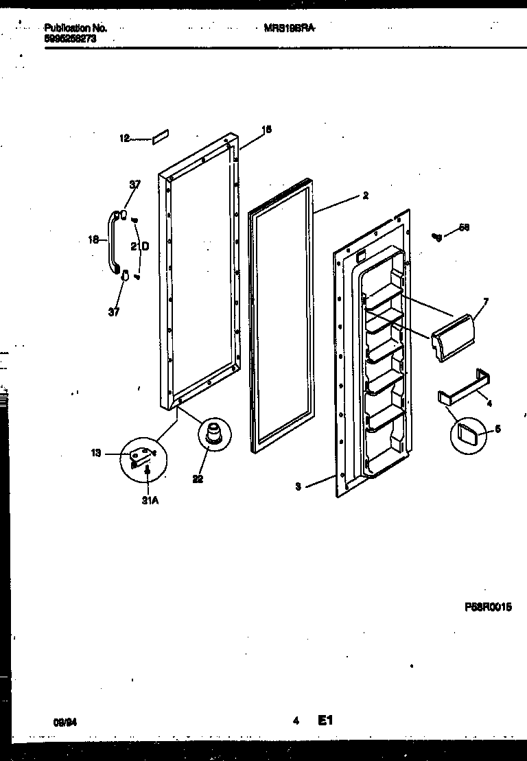 Refrigerator door parts
