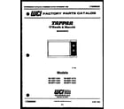 Tappan 30-2228-00-02 cover page diagram