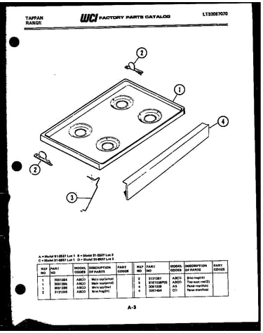 Cooktop parts