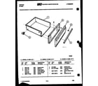 Tappan 31-2208-00-01 drawer parts diagram