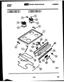 Cooktop, broiler and backguard