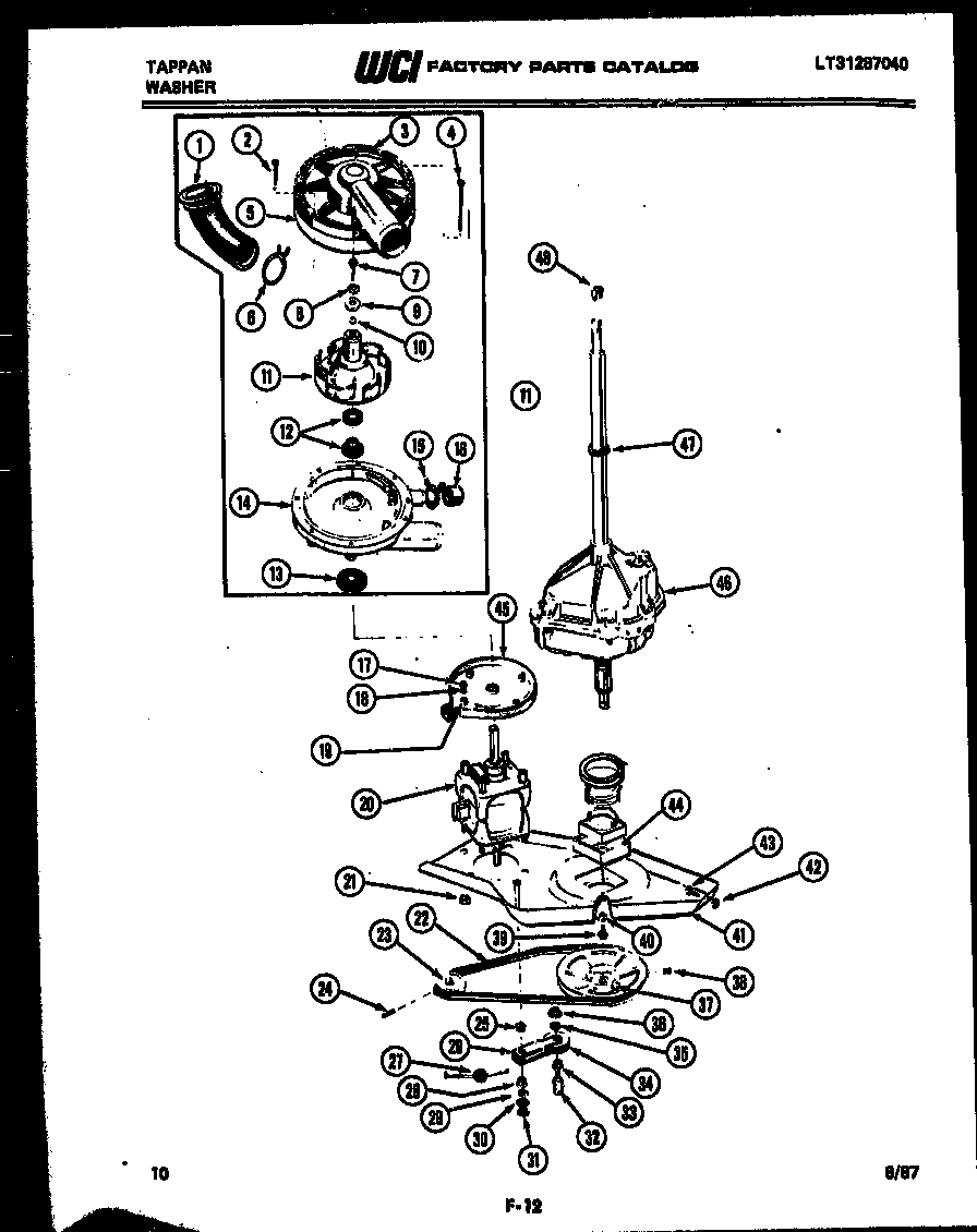 Washer drive system and pump