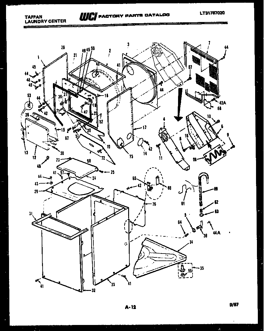 CABINET PARTS AND HEATER