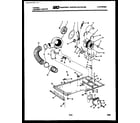 Tappan 44-2417-00-01 dryer motor, blower and belt diagram