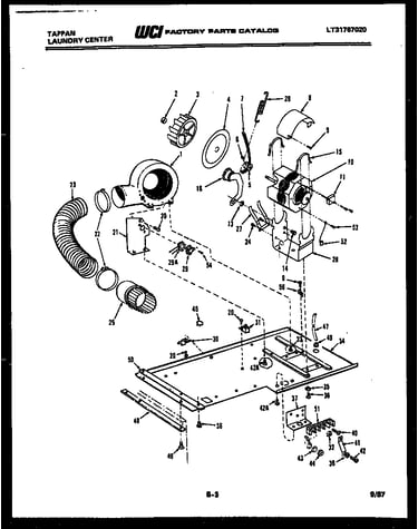 Dryer motor, blower and belt