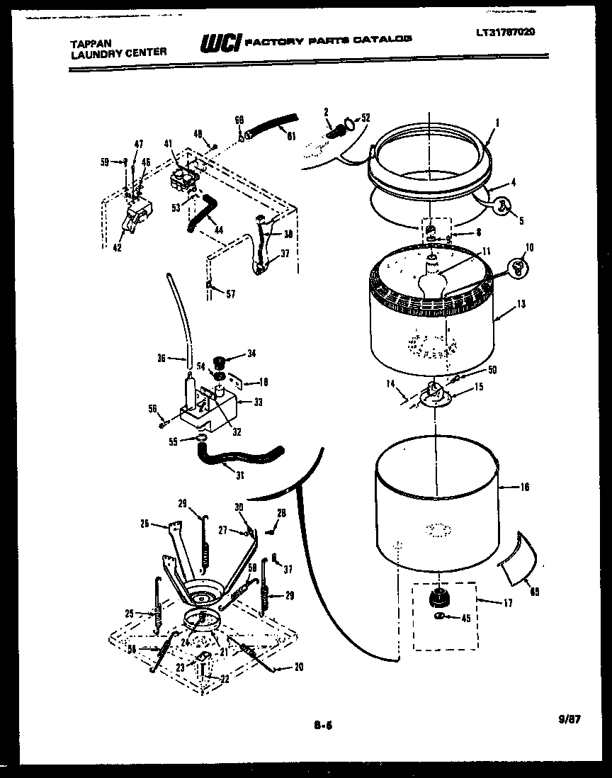 TUBS, WATER VALVE AND LID SWITCH