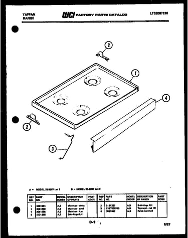 Cooktop parts