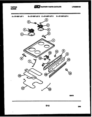 Cooktop, broiler and backguard
