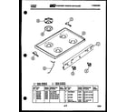 Tappan 30-7347-23-02 cooktop parts diagram