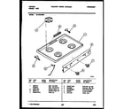 Tappan 30-1049-23-07 cooktop parts diagram
