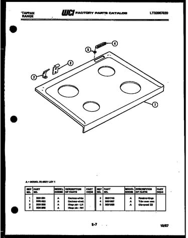 Cooktop parts