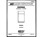 Tappan 95-1990-00-00 cover diagram