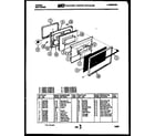 Tappan 72-7977-00-01 lower oven door parts diagram