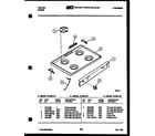 Tappan 72-2547-00-03 cooktop parts diagram