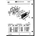 Tappan 72-2547-23-03 lower oven door parts diagram