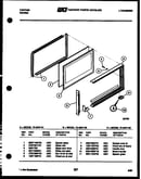 Upper oven door parts