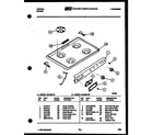 Tappan 32-2537-00-02 cooktop parts diagram