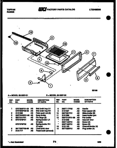 Broiler drawer parts