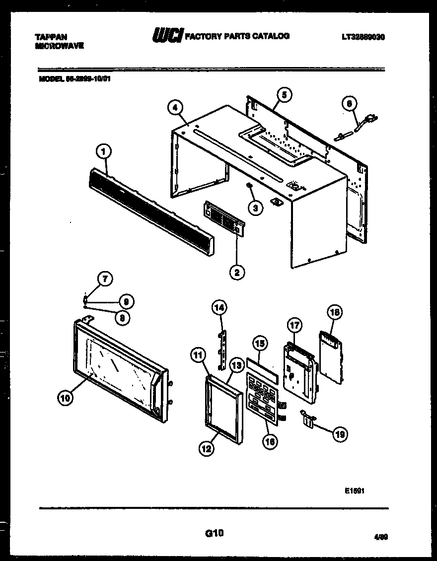 Wrapper, door and control panel