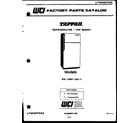 Tappan 95-1997-00-01 cover diagram