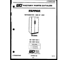 Tappan 95-1967-00-01 front cover diagram