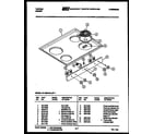 Tappan 37-1028-00-01 cooktop parts diagram