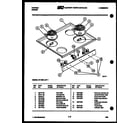 Tappan 37-1004-00-01 cooktop parts diagram