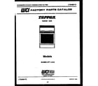 Tappan 30-4988-08-01 cover page diagram