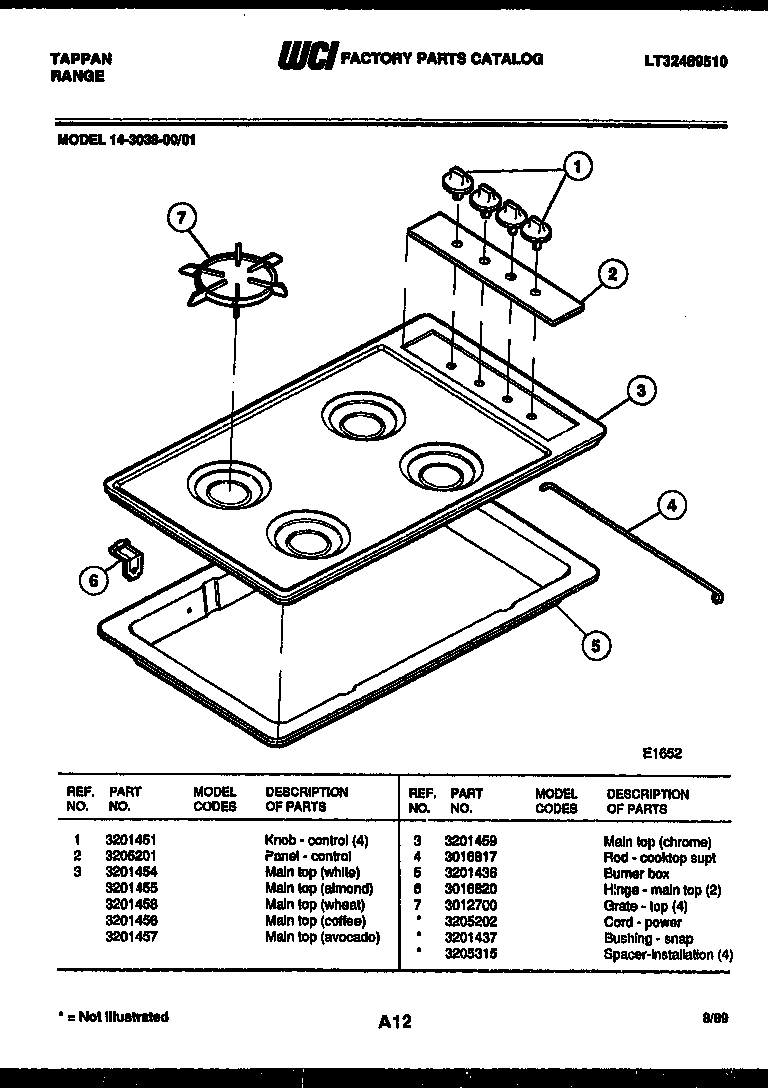 Cooktop parts