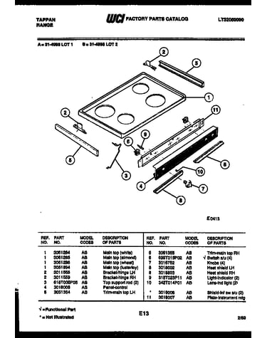 Cooktop parts