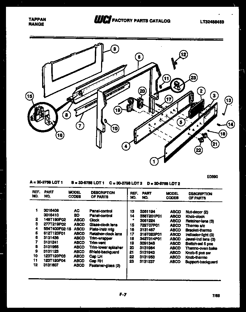 Cooktop parts