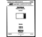 Tappan 56-9288-10-03 front cover diagram