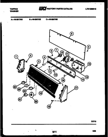 Console and control parts