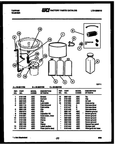 Drain hose and miscellaneous