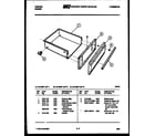 Tappan 31-3437-66-02 drawer parts diagram