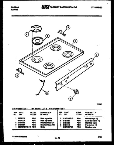 Cooktop parts