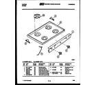 Tappan 30-6537-23-03 cooktop parts diagram